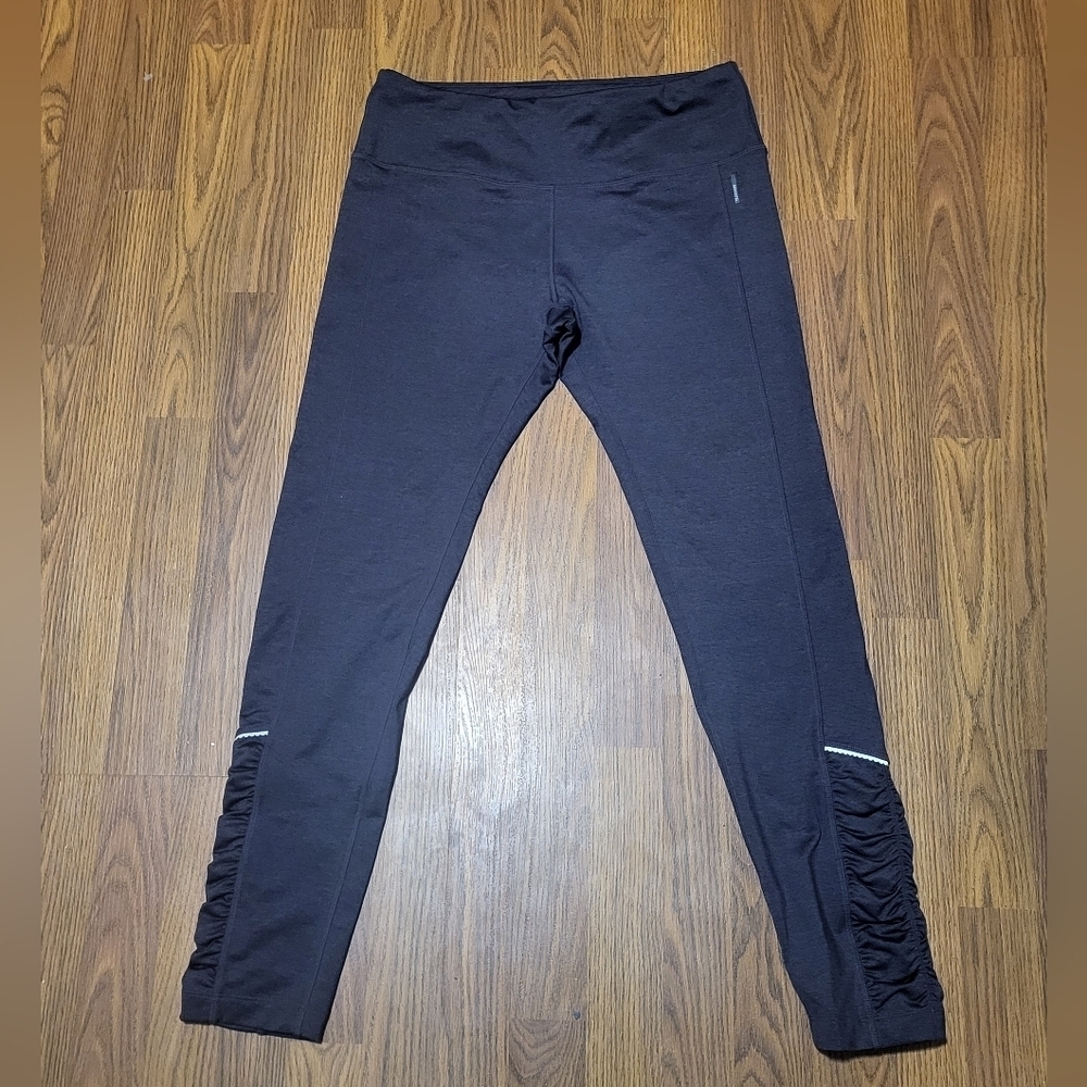 Mondetta Women’s Large Gray High-Rise Stretch Athletic Leggings D10